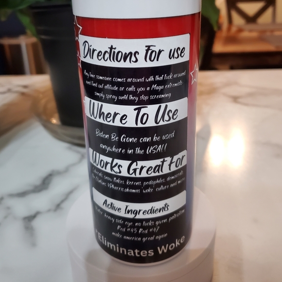 Biden Be Gone Spray Funny 20oz Tumbler with duo lids 🎉sale - Picture 4 of 14